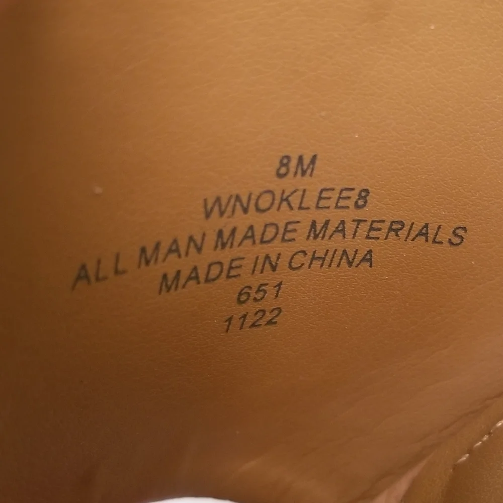 Nine West Sandals Wnoklee8 Size 8M Beige Block 3.5 Inch Heel - Picture 6 of 6